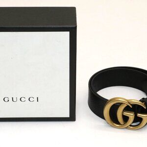 Gucci GG Marmont Men's wide belt 75/30 - Black/Gold